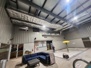 Rough-in and support work ahead of closeout.